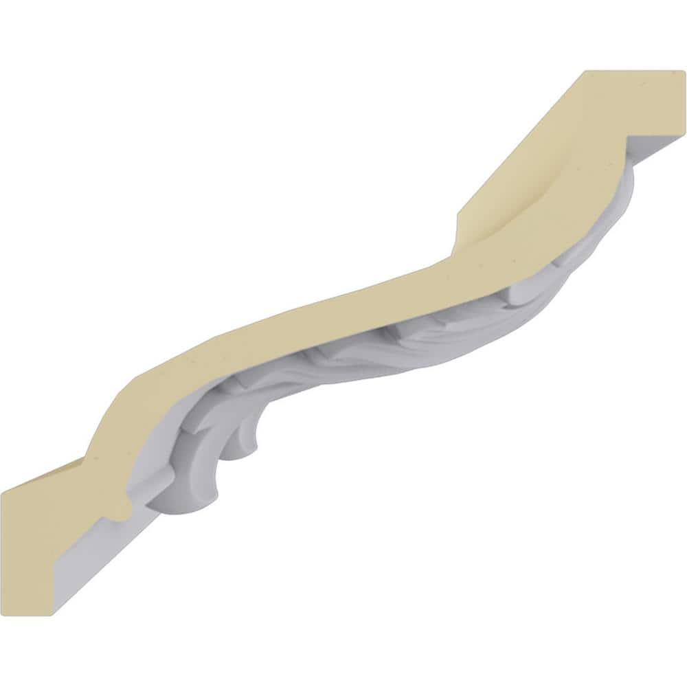 Ekena Millwork 7 in. x 8-3/4 in. x 94-1/2 in. Polyurethane Alexandria Crown Moulding
