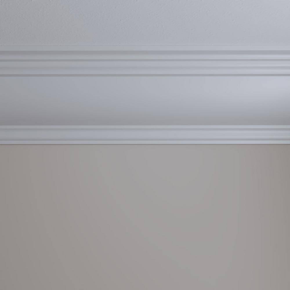 Ekena Millwork 9-7/8 in. x 9-7/8 in. x 94-1/2 in. Polyurethane Claremont Crown Moulding