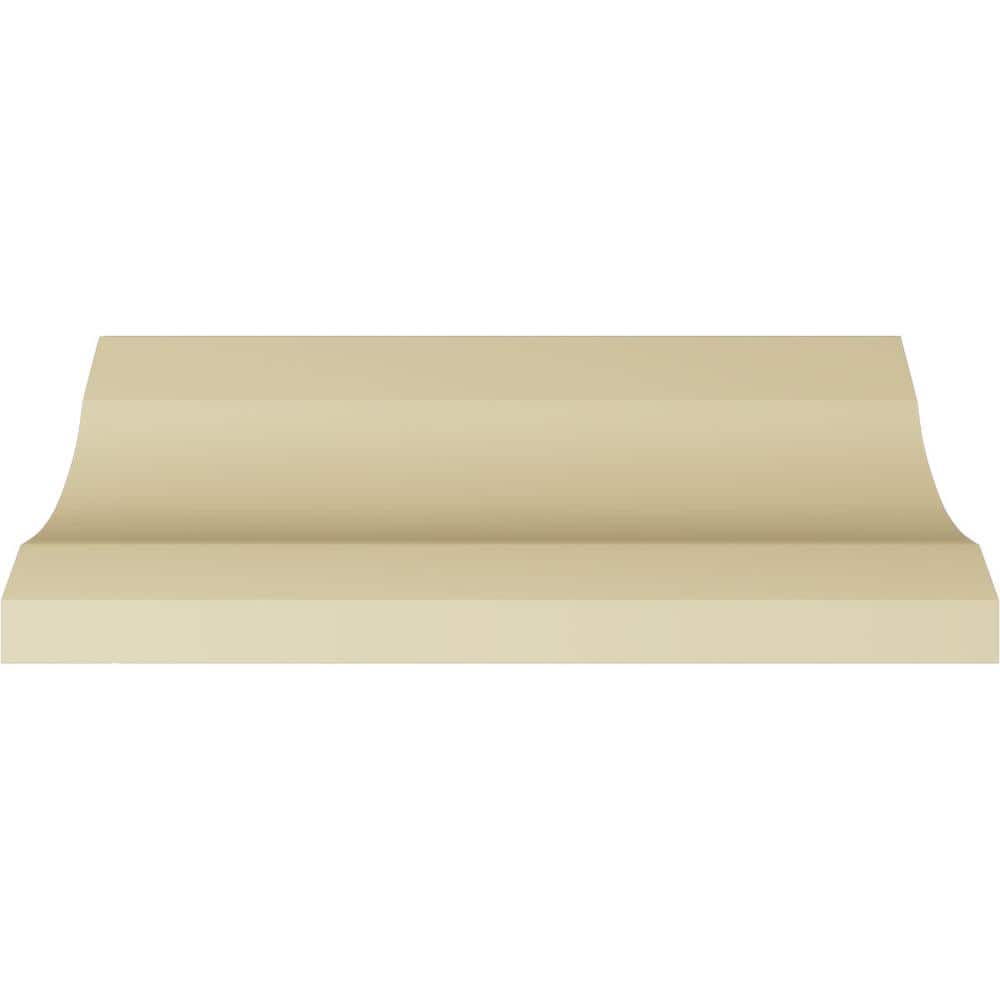 Ekena Millwork 9-7/8 in. x 9-7/8 in. x 94-1/2 in. Polyurethane Claremont Crown Moulding