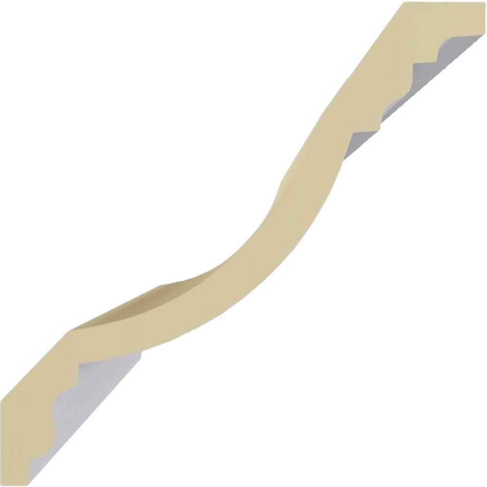 Ekena Millwork 9-7/8 in. x 9-7/8 in. x 94-1/2 in. Polyurethane Claremont Crown Moulding