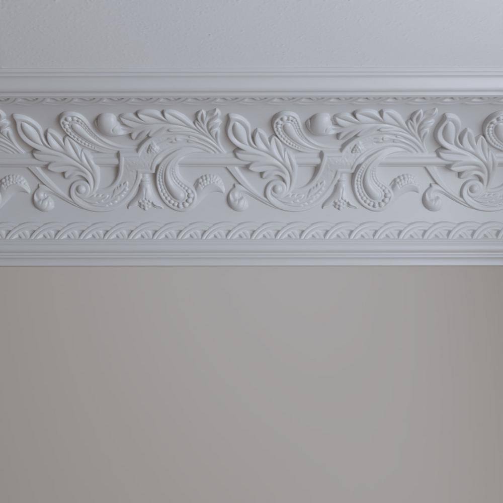 Ekena Millwork 11-1/8 in. x 11-1/8 in. x 94-1/2 in. Polyurethane Kinsley Crown Moulding