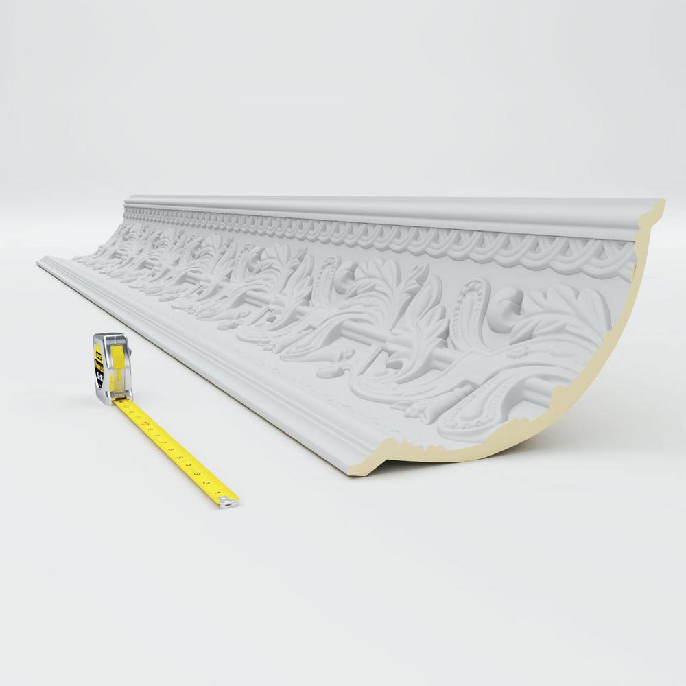 Ekena Millwork 11-1/8 in. x 11-1/8 in. x 94-1/2 in. Polyurethane Kinsley Crown Moulding