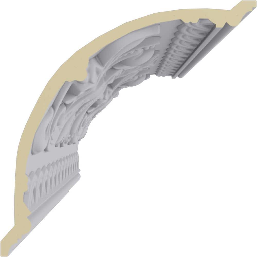 Ekena Millwork 11-1/8 in. x 11-1/8 in. x 94-1/2 in. Polyurethane Kinsley Crown Moulding