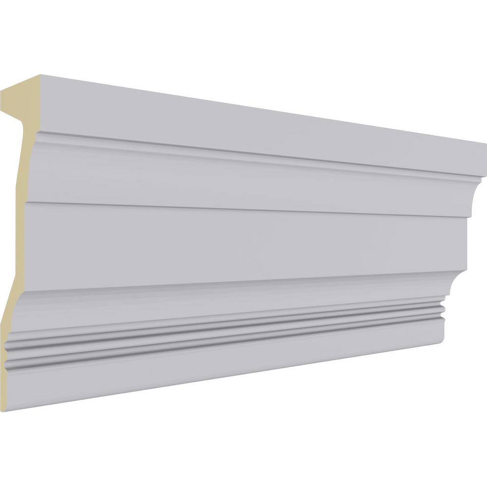 Ekena Millwork 3-5/8 in. x 11-7/8 in. x 94-1/2 in. Polyurethane Standard Crown Moulding