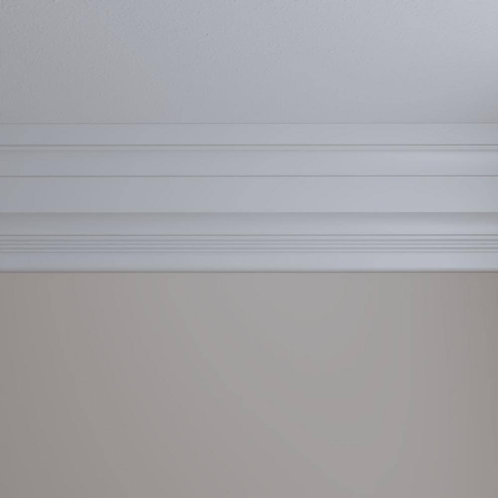 Ekena Millwork 3-5/8 in. x 11-7/8 in. x 94-1/2 in. Polyurethane Standard Crown Moulding