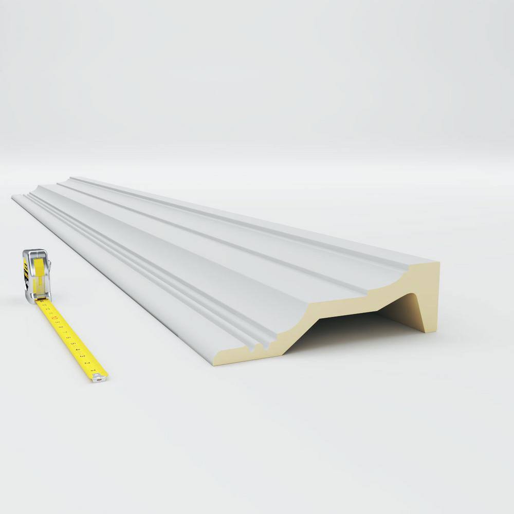 Ekena Millwork 3-5/8 in. x 11-7/8 in. x 94-1/2 in. Polyurethane Standard Crown Moulding