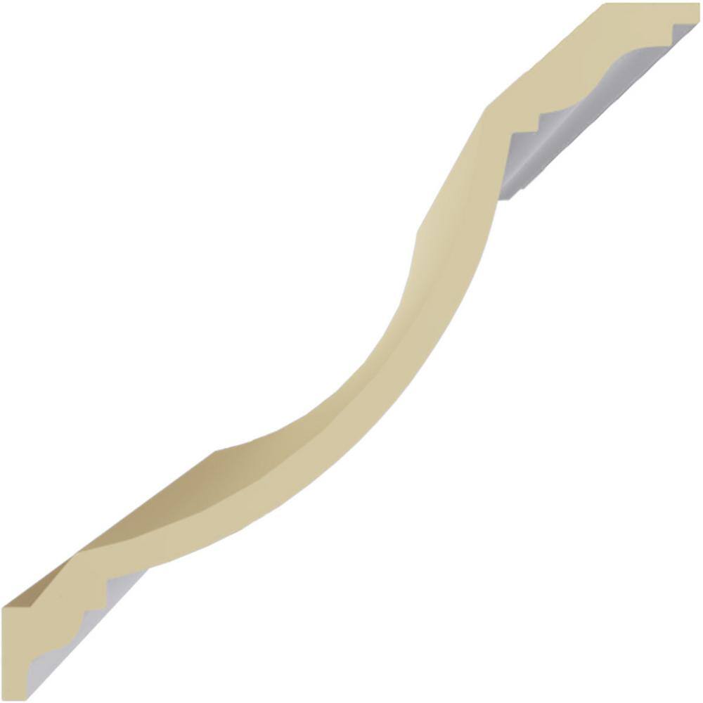 Ekena Millwork 11-7/8 in. x 11-7/8 in. x 94-1/2 in. Polyurethane Claremont Crown Moulding
