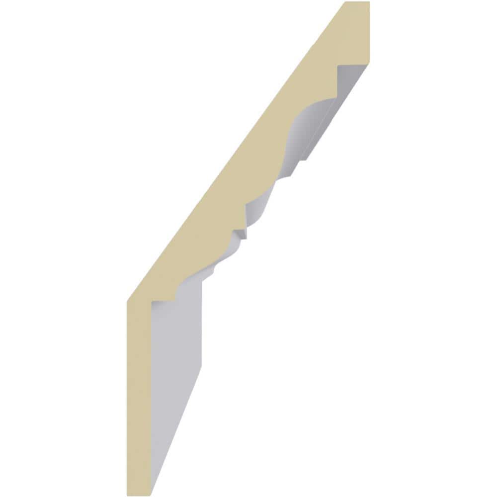Ekena Millwork 6-1/4 in. x 12-3/4 in. x 78-3/4 in. Polyurethane Fascia Crown Moulding