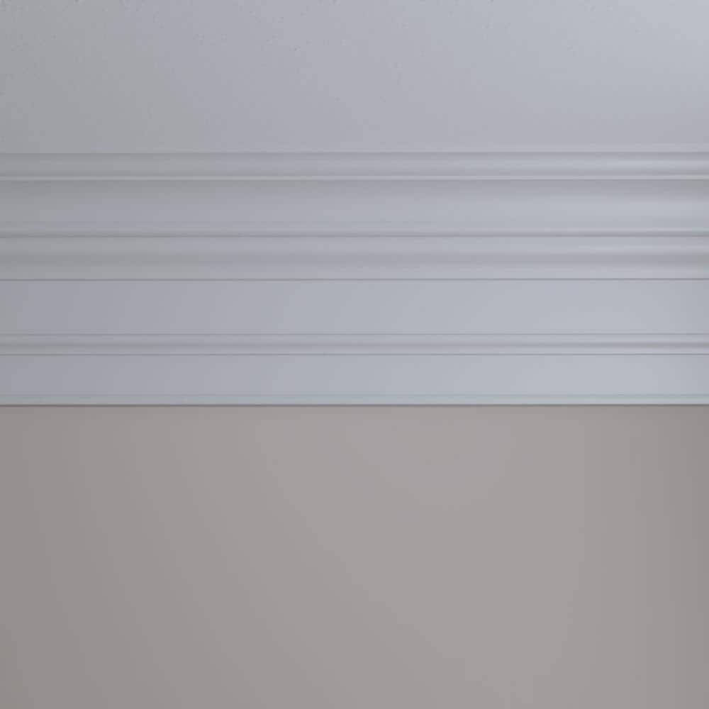 Ekena Millwork 6-7/8 in. x 13 in. x 94-1/2 in. Polyurethane Eris Smooth Crown Moulding