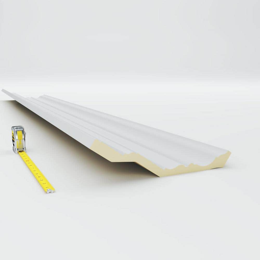 Ekena Millwork 6-7/8 in. x 13 in. x 94-1/2 in. Polyurethane Eris Smooth Crown Moulding