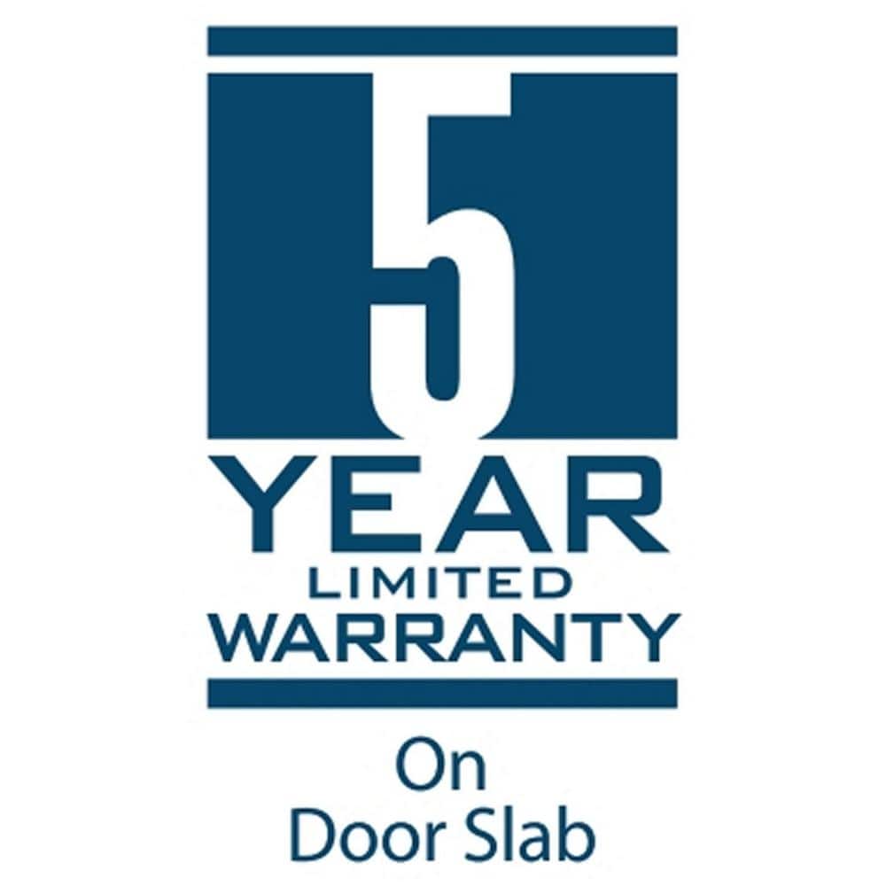 JELD-WEN 36 in. x 84 in. Monroe Primed Smooth Molded Composite MDF Barn Door with Rustic Hardware Kit