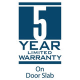 JELD-WEN 36 in. x 84 in. Monroe Primed Smooth Molded Composite MDF Barn Door with Rustic Hardware Kit