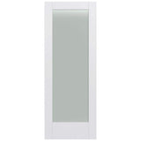 JELD-WEN MODA PMT1011 32 in. x 80 in. Primed Solid Core Wood Interior Door Slab with Translucent Glass