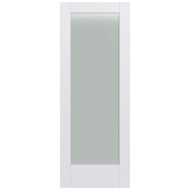 JELD-WEN MODA PMT1011 32 in. x 80 in. Primed Solid Core Wood Interior Door Slab with Translucent Glass