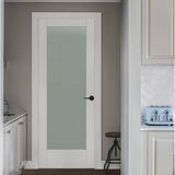JELD-WEN MODA PMT1011 32 in. x 80 in. Primed Solid Core Wood Interior Door Slab with Translucent Glass
