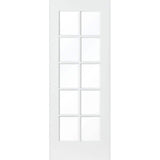 Krosswood Doors 30 in. x 80 in. 10-Lite Solid Hybrid Core MDF Primed Interior Door Slab