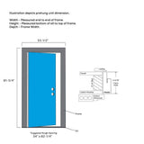 32 in. x 80 in. Internal Blinds Left-Hand Inswing Full Lite Clear Classic Primed Fiberglass Smooth Prehung Front Door