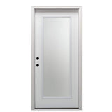 36 in. x 80 in. Right-Hand Inswing Full Lite Clear Classic Primed Fiberglass Smooth Prehung Front Door