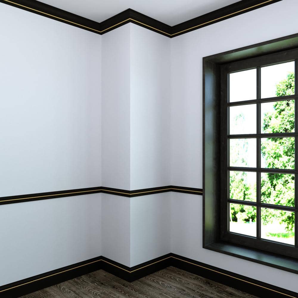 Ornamental Mouldings Haute Silver Pyramid 1/2 in. x 4-1/2 in. x 96 in. Primed Wood Crown Moulding