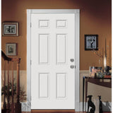 JELD-WEN 30 in. x 79 in. 6-Panel Primed Premium Steel Front Door Slab