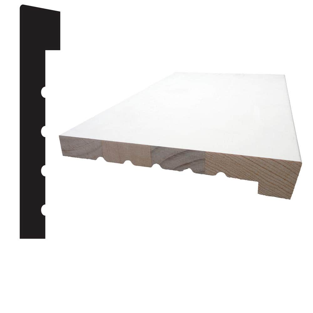 Alexandria Moulding 1-1/4 in. D x 7-1/4 in. W x 84 in. x L Pine Wood Finger-Joint Window Stool Moulding Pack (2-Pack)
