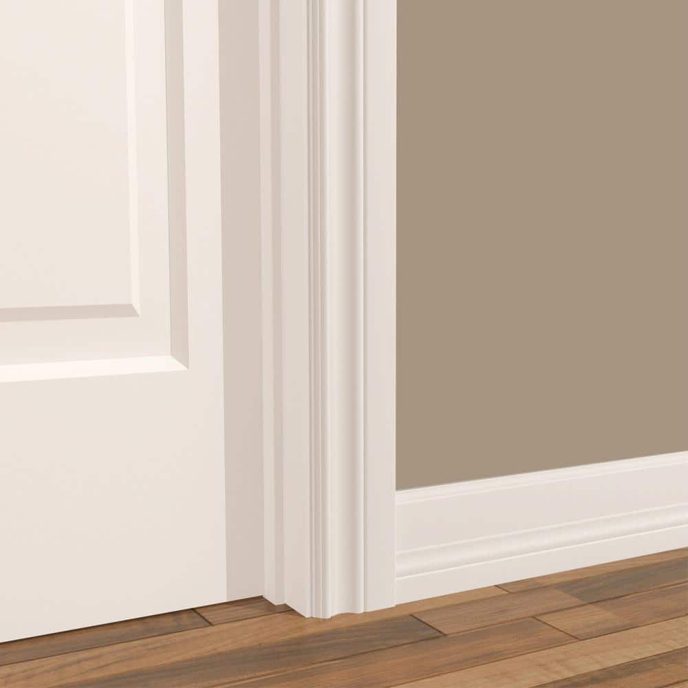 Alexandria Moulding 5/8 in. x 3-1/4 in. x 96 in. Primed MDF Casing Moulding Pack (6 pack)