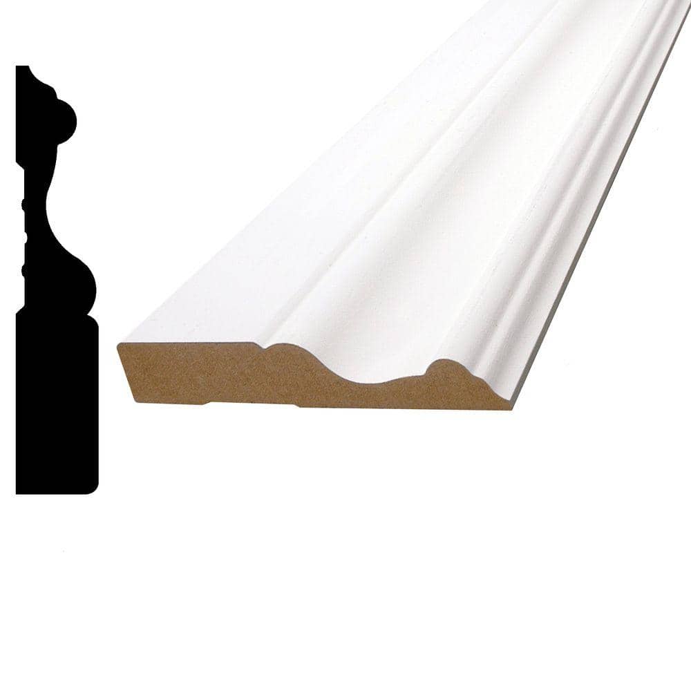 Alexandria Moulding 5/8 in. x 3-1/4 in. x 96 in. Primed MDF Casing Moulding Pack (6 pack)