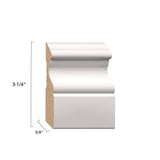 Alexandria Moulding 5/8 in. x 3-1/4 in. x 96 in. Primed MDF Casing Moulding Pack (6 pack)