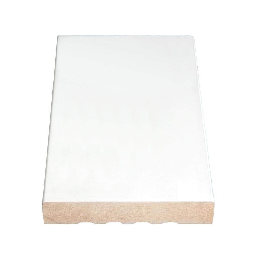 Alexandria Moulding 11/16 in. D x 4-9/16 in. W x 84 in. L MDF Primed Flat Jamb Moulding Pack (3-Pack)