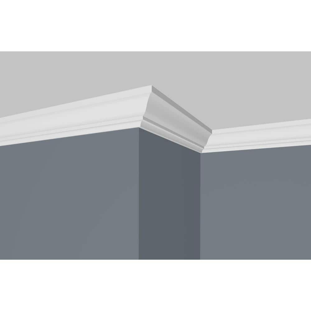 Alexandria Moulding 9/16 in. D x 3-5/8 in. W x 96 in. L Pine Wood Finger-Joint Crown Moulding Pack (8-Pack)