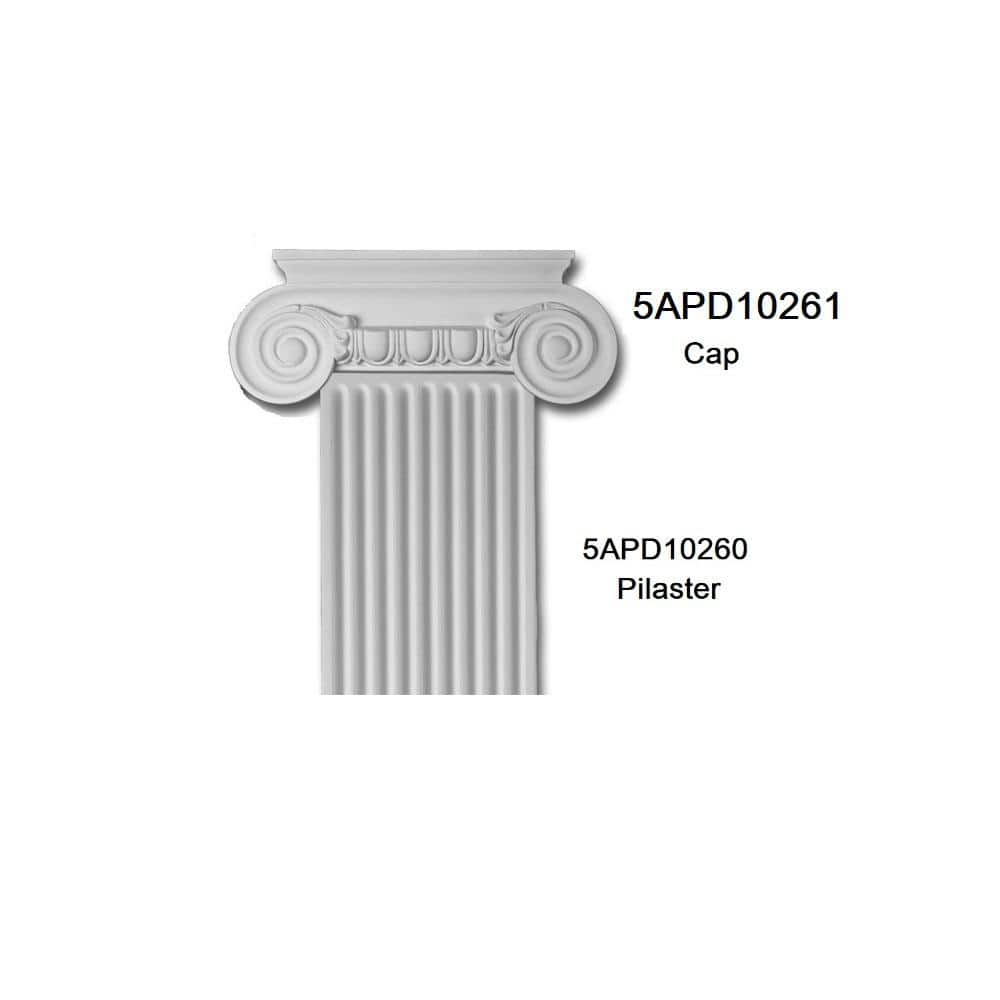 American Pro Decor 1-1/8 in. x 9-7/8 in. x 78-3/4 in. Fluted Polyurethane Pilaster Moulding Pro Pack (2-Pieces x 78.75 in.)