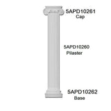 American Pro Decor 1-1/8 in. x 9-7/8 in. x 78-3/4 in. Fluted Polyurethane Pilaster Moulding Pro Pack (2-Pieces x 78.75 in.)