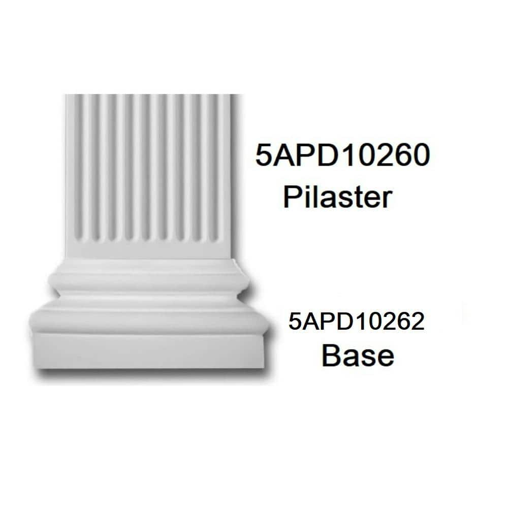 American Pro Decor 1-1/8 in. x 9-7/8 in. x 78-3/4 in. Fluted Polyurethane Pilaster Moulding Pro Pack (2-Pieces x 78.75 in.)