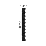 American Pro Decor 1-1/8 in. x 9-7/8 in. x 78-3/4 in. Fluted Polyurethane Pilaster Moulding Pro Pack (2-Pieces x 78.75 in.)