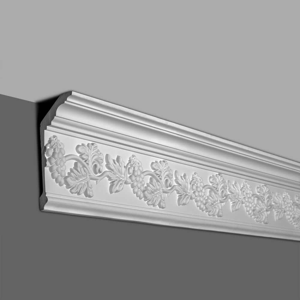 American Pro Decor 2-3/4 in. x 6-7/8 in. x 96 in. Grapevine Polyurethane Crown Moulding Pro Pack 16 LF (2-Pack)
