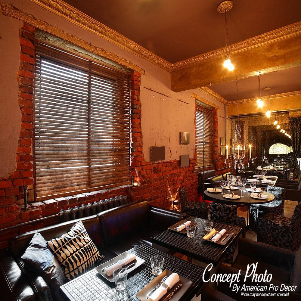 American Pro Decor 3-7/8 in. x 9 in. x 96 in. Leaves Polyurethane Crown Moulding Pro Pack 16 LF (2-Pack)