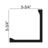 American Pro Decor 5-3/4 in. x 5-3/4 in. x 96 in. Plain Polyurethane Crown Moulding Pro Pack 16 LF (2-Pack)