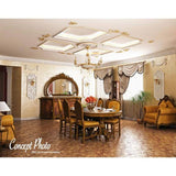 American Pro Decor 2-7/8 in. x 2-7/8 in. x 94-1/2 in. Decorative Leaves Polyurethane Crown Moulding Pro Pack 31-1/2 LF (4-Pack)