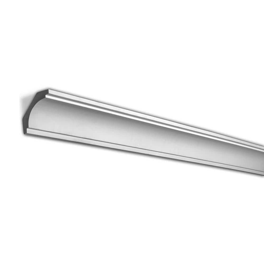 American Pro Decor 2-3/8 in. x 2-3/8 in. x 94-1/2 in. Plain Polyurethane Crown Moulding Pro Pack 31-1/2 LF (4-Pack)