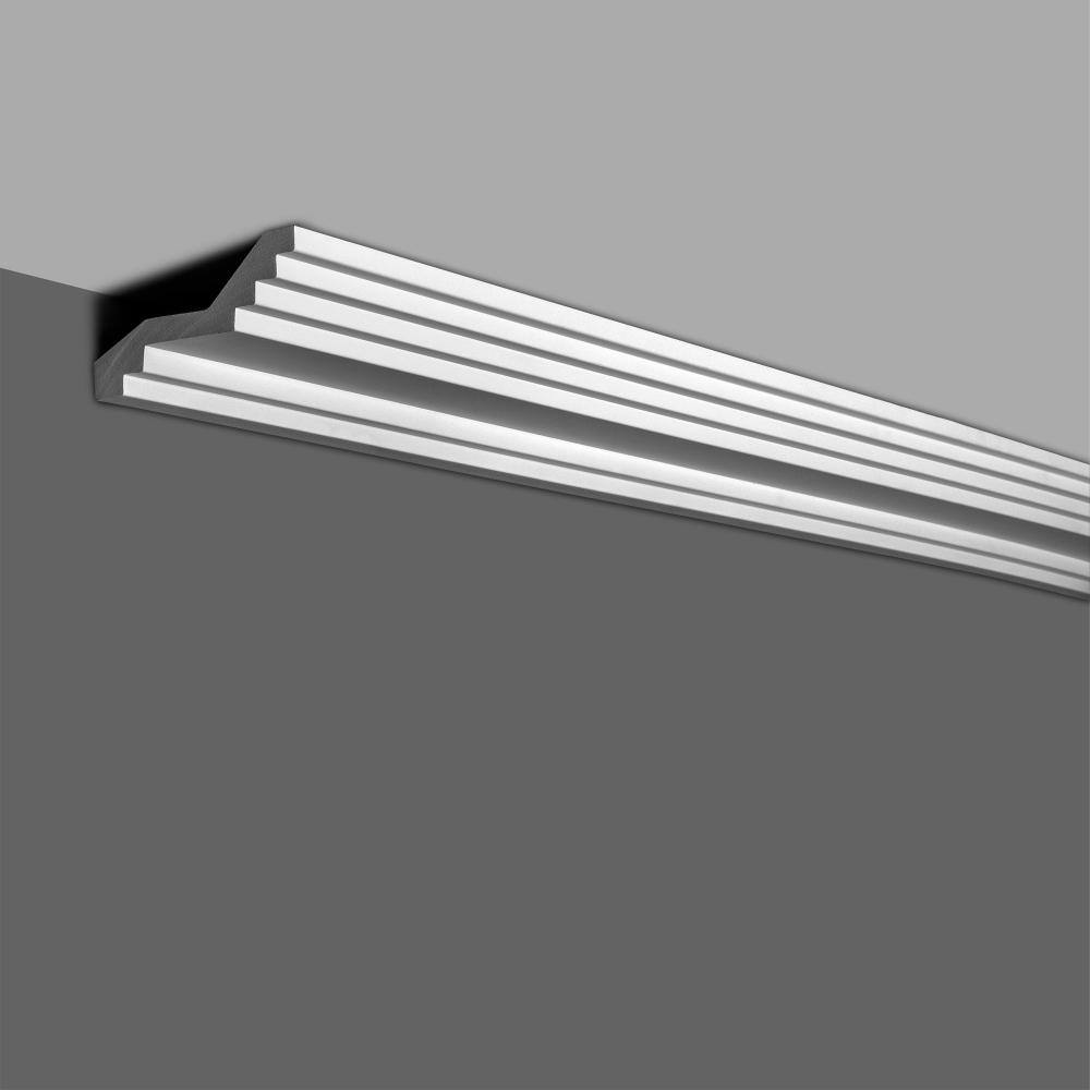 American Pro Decor 4 in. x 1-13/16 in. x 94-1/2 in. Plain Polyurethane Crown Moulding Pro Pack 31-1/2 LF (4-Pack)