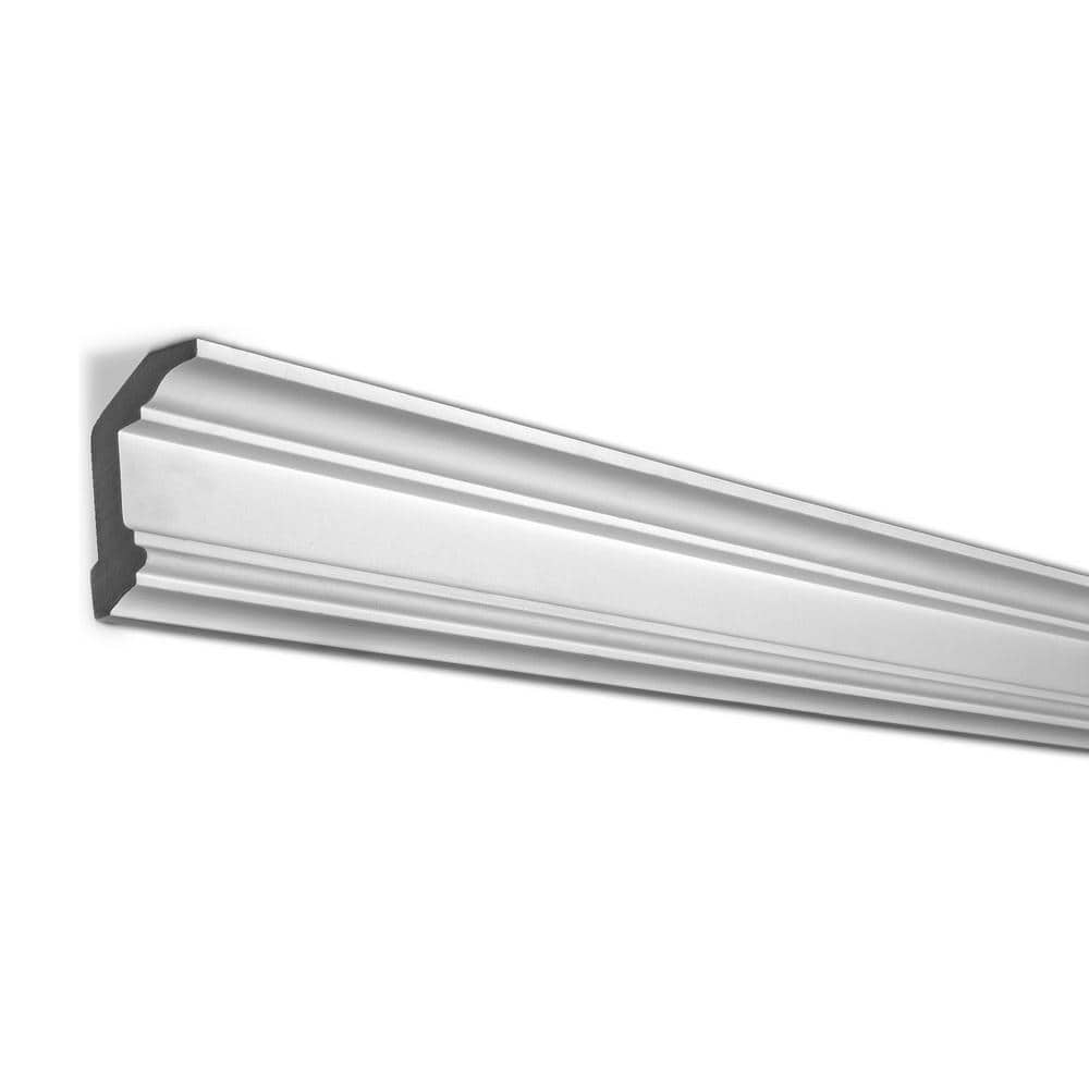 American Pro Decor 2-1/4 in. x 3-7/8 in. x 94-1/2 in. Plain Polyurethane Crown Moulding Pro Pack 31-1/2 LF (4-Pack)