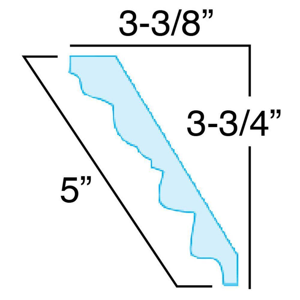 American Pro Decor 3-3/4 in. x 3-3/8 in. x 94-1/2 in. Egg and Dart Barrel Polyurethane Crown Moulding Pro Pack 47 LF (6-Pack)