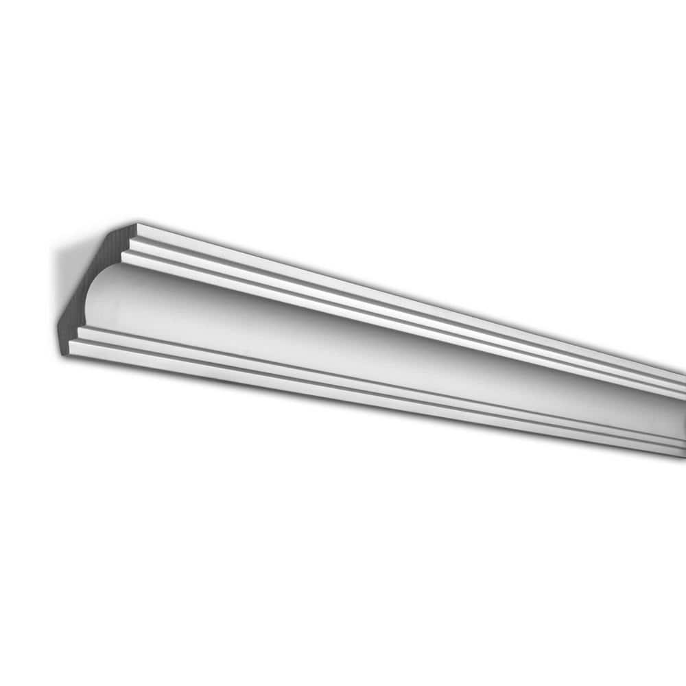 American Pro Decor 2-3/4 in. x 2-3/4 in. x 94-1/2 in. Plain Polyurethane Crown Moulding Pro Pack 39 LF (5-Pack)