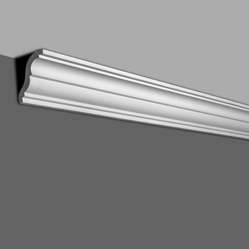 American Pro Decor 2-3/8 in. x 3-1/8 in. x 96 in. Plain Polyurethane Crown Moulding 40 LF (5-Pack)