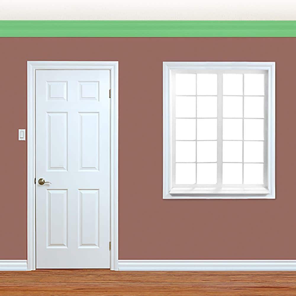 Builder's Choice 49 9/16 in. x  1 in. Primed MDF Crown Moulding (Sold by Linear Foot)