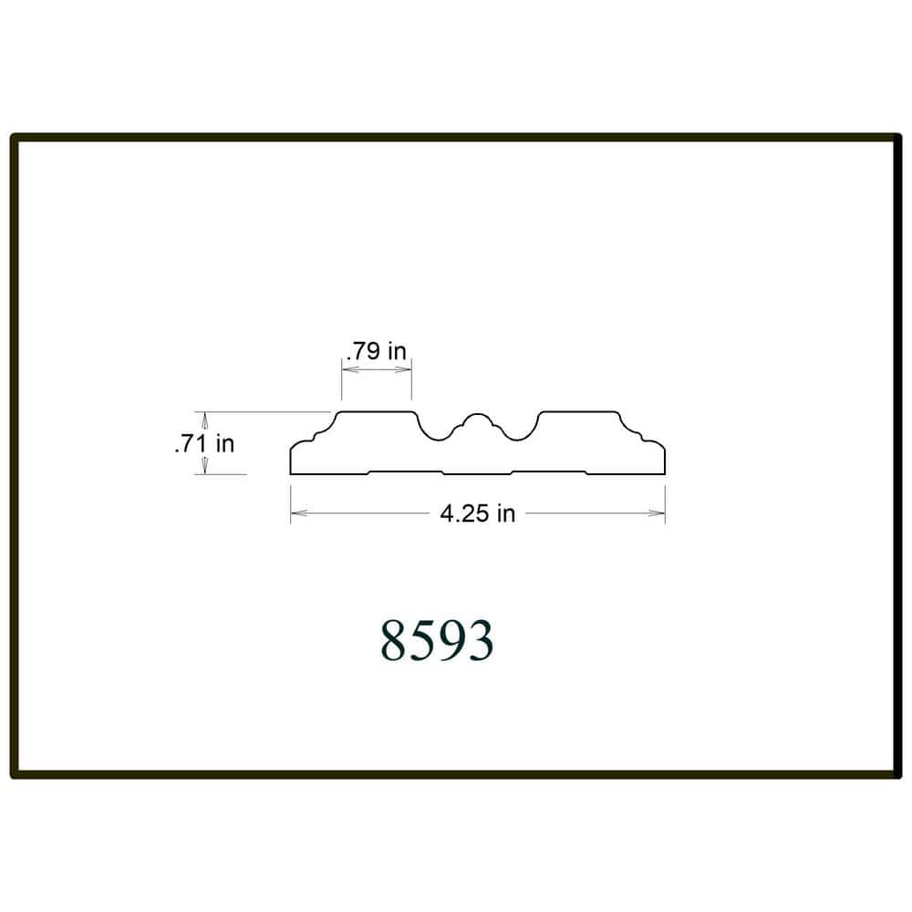 HOUSE OF FARA 3/4 in. x 4-1/4 in. x 8 ft. MDF Fluted Casing Moulding