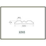 HOUSE OF FARA 3/4 in. x 4-1/4 in. x 8 ft. MDF Fluted Casing Moulding