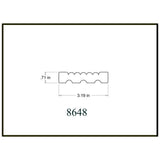 HOUSE OF FARA 3/4 in. x 3-1/4 in. x 8 ft. MDF Flute Casing Molding