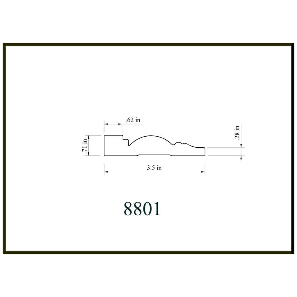 HOUSE OF FARA 3/4 in. x 3-1/2 in. x 96 in. MDF Primed Casing Moulding