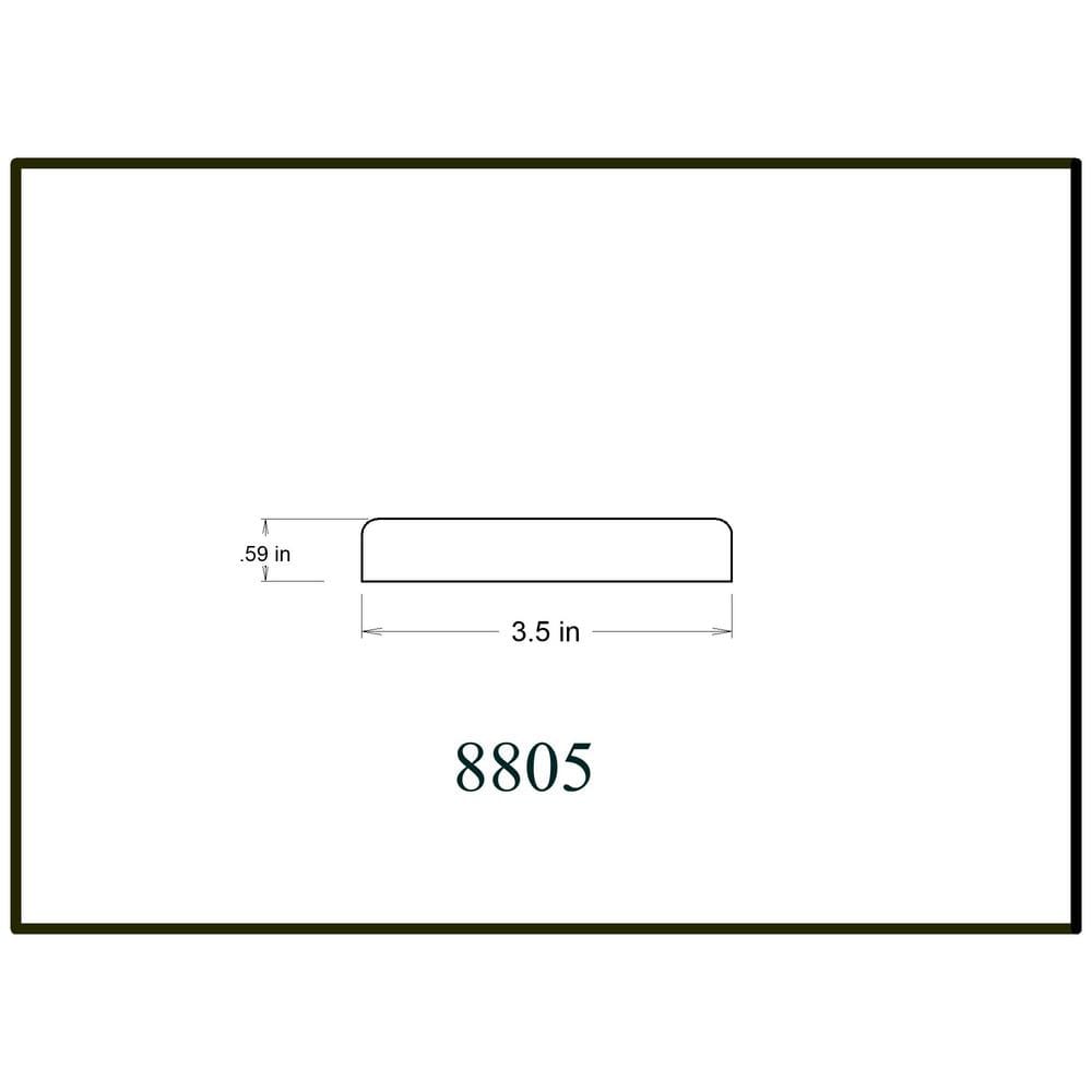 HOUSE OF FARA 5/8 in. D x 3-1/2 in. W x 96 in. L MDF Primed Mullion Casing Moulding
